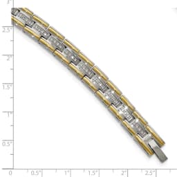 chisel-stainless-steel-polished-yellow-ip-plated-with-cz-8-5-inch-link-bracelet