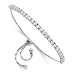 sterling-silver-rhodium-plated-cz-adjustable-bracelet-and-post-earring-set