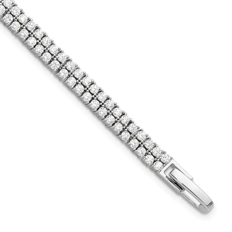 sterling-silver-rhodium-plated-double-row-cz-7-25in-tennis-bracelet