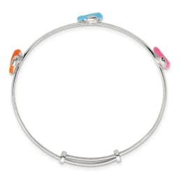 sterling-silver-enameled-dolphins-slip-on-children-s-expandable-bangle