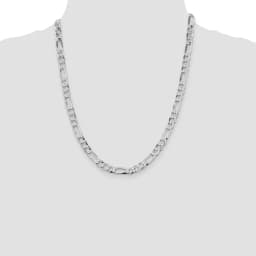 sterling-silver-rhodium-plated-7-0mm-lightweight-flat-figaro-chain