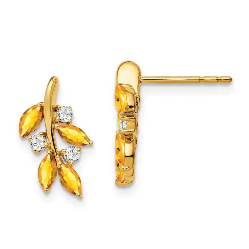 14k-citrine-and-diamond-leaf-earrings