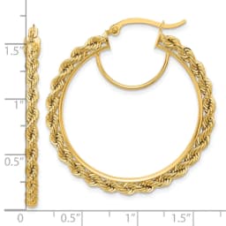 14k-polished-and-d-c-rope-2-95mm-hoop-earrings