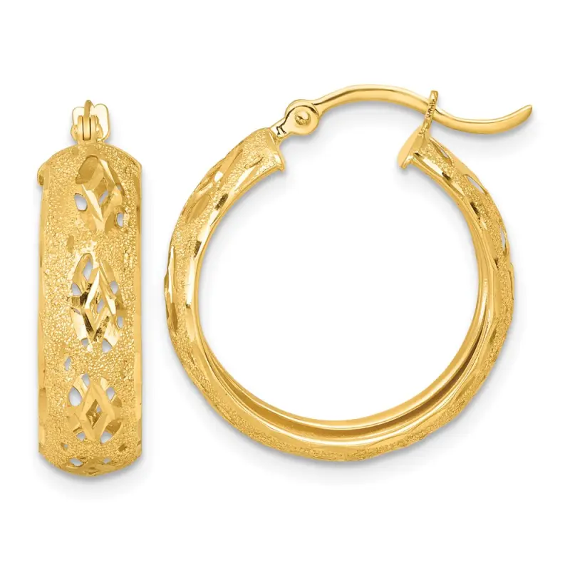 14k-polished-laser-and-diamond-cut-6-15x21mm-fancy-design-round-hoop-earrings