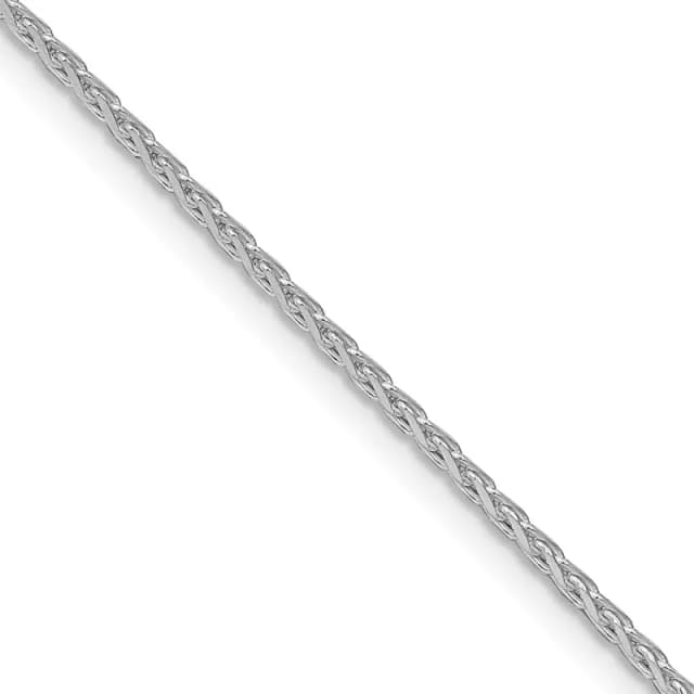 Sterling Silver Rhodium-finished 1.7mm Diamond-cut Round Spiga Chain (7.32 Grams)