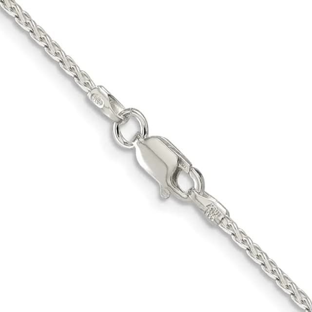 Sterling Silver Rhodium-finished 1.7mm Diamond-cut Round Spiga Chain (7.32 Grams)