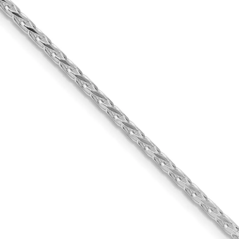 Sterling Silver Rhodium-finished 2.15mm Diamond-cut Round Spiga Chain (6.4 Grams)