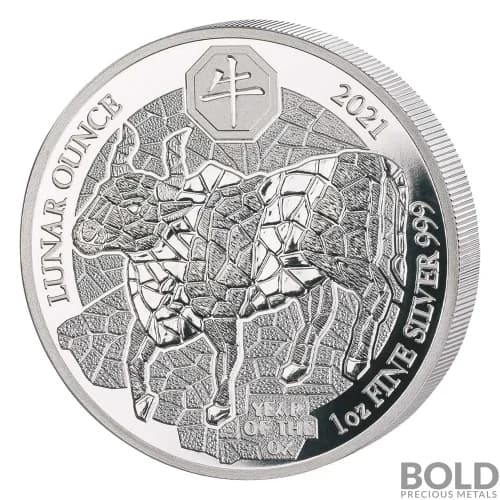 2021 Rwanda Lunar Year of the Ox 1 oz Silver Proof