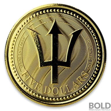 2017 Barbados Trident Gold 1 oz BU