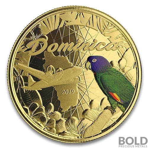 2019 EC8 Dominica Nature Isle 1 oz Gold Proof (Colored)