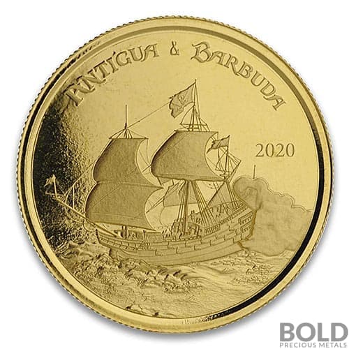 2020 Antigua & Barbuda: Barbuda Rum Runner 1 oz Gold BU