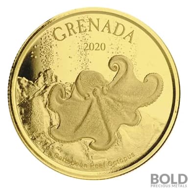 2020 EC8 Grenada: Octopus 1 oz Gold BU