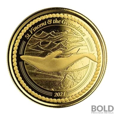 2021 EC8 St Vincent Grenadines Humpback Whale 1 oz Gold BU