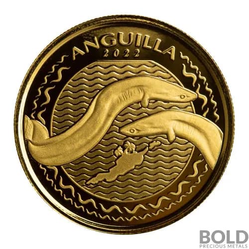 2018 EC8 Anguilla Eel 1 oz Gold BU