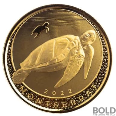 2022 Gold 1 oz Montserrat: Sea Turtle BU