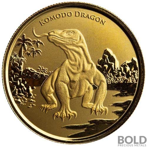 2022 Gold 1 oz Tokelau Komodo Dragon Prooflike