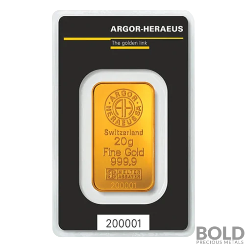 Gold Argor-Heraeus KineBar - 20 Gram