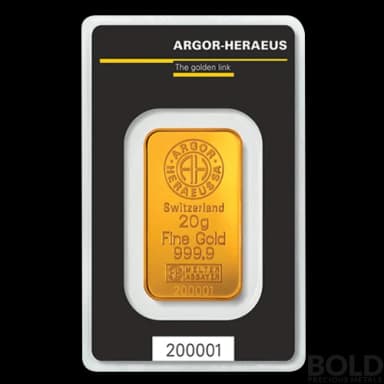 Gold Argor-Heraeus KineBar - 20 Gram