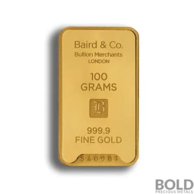 Gold Bar Baird - 100 gram