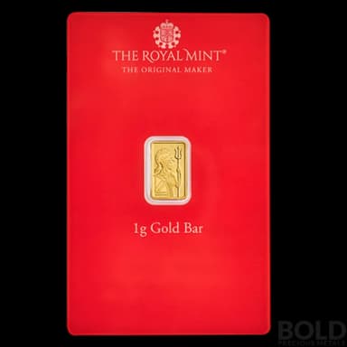 Royal Mint Henna Britannia Gold Bar - 1 Gram