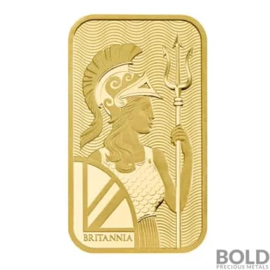 Gold 100 Gram Royal Mint Britannia Bar