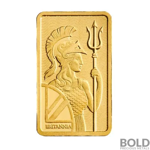 Gold 1 Gram Royal Mint Britannia Bar