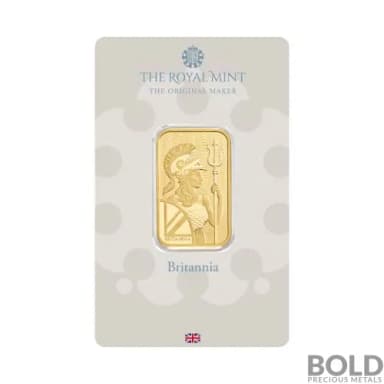 Gold 20 Gram Royal Mint Britannia Bar