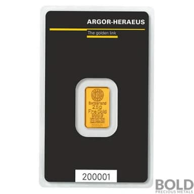 Gold Argor-Heraeus - 2.5 Gram