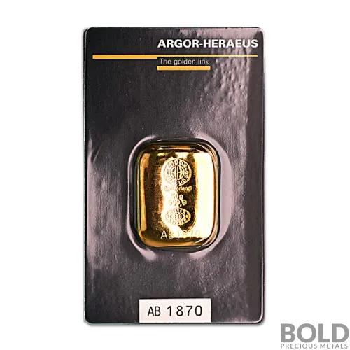 Gold 50 Gram Argor-Heraeus Cast Bar