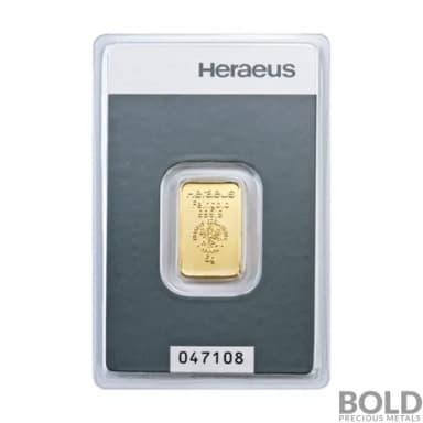 Gold Bar Heraeus - 5 Gram (In Assay)
