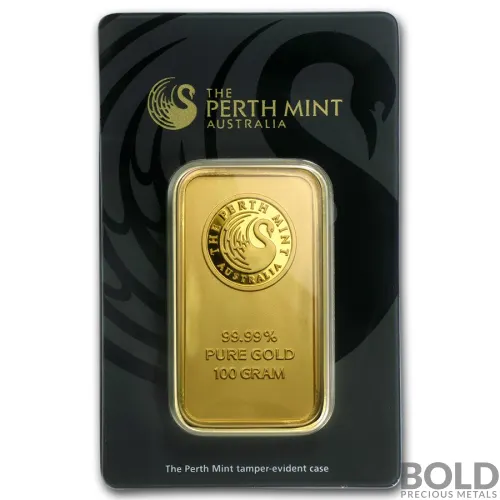 Gold Bar Perth Mint - 100 Gram