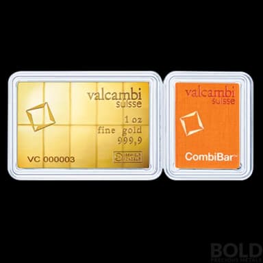 Gold 1 oz Bar Valcambi Combi - 10 x 1/10 oz