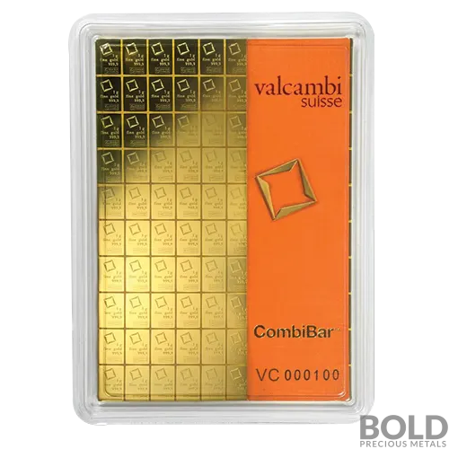 Gold 100 Gram Bar Valcambi Combi - 100x1 gram