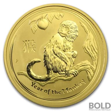 2016 Gold Australian Perth Lunar Monkey - 1 oz
