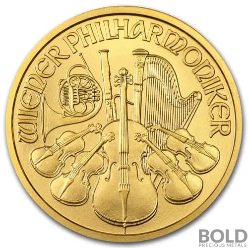 1/2 oz Austrian Gold Philharmonic Coin (Random Date)