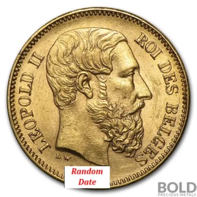 Gold World Franc 20 Belgium - 0.1867 oz