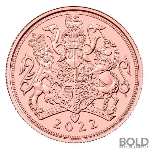 2022 Gold World English Double Sovereign Queen Elizabeth II