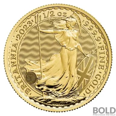 2023 Gold Royal Mint Britannia 1/2 oz BU - Queen