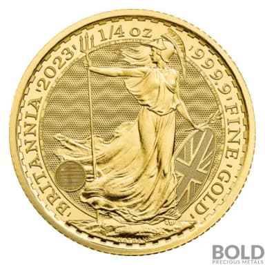 2023 Gold Royal Mint Britannia 1/4 oz BU - Queen