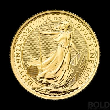2021 Gold Great Britain Britannia - 1/4 oz