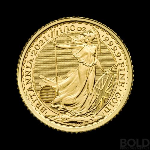 2021 Gold Great Britain Britannia - 1/10 oz