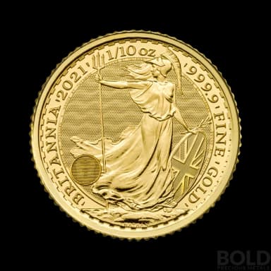 2021 Gold Great Britain Britannia - 1/10 oz