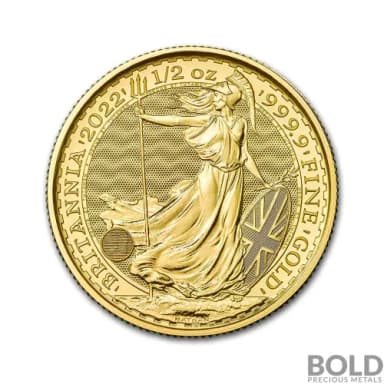 2022 Gold Great Britain Britannia - 1/2 oz