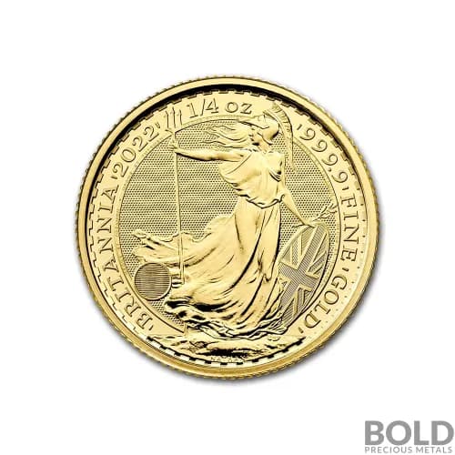 2022 Gold Great Britain Britannia - 1/4 oz
