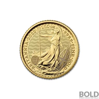 2022 Gold Great Britain Britannia - 1/10 oz