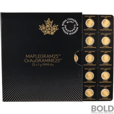 Gold Canadian Maple Gram - 25 Gram