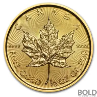 2015 Gold Canadian Maple Leaf - 1/2 oz