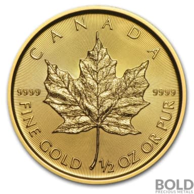 2019 Gold Canadian Maple Leaf - 1/2 oz
