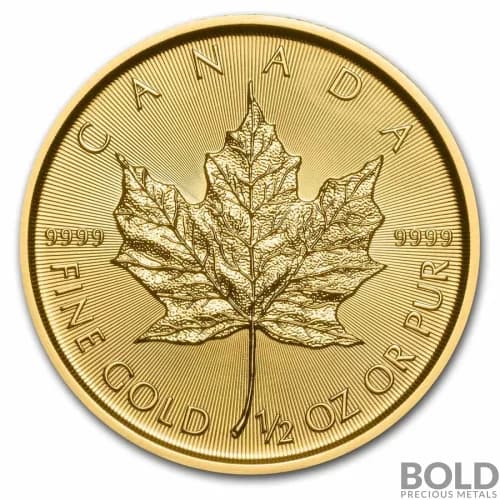 2022 Gold Canada Maple Leaf - 1/2 oz