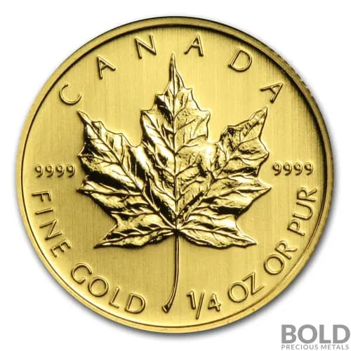 Gold Canada Maple Leaf *Random Date* - 1/4 oz